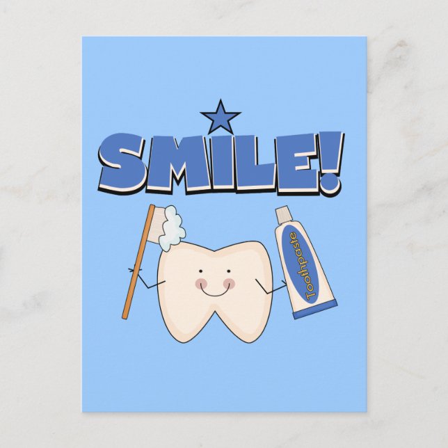SMILE - Tooth T-shirts and Gifts Postcard (Front)