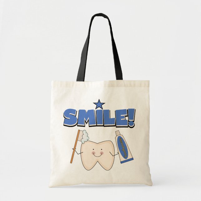 SMILE - Tooth T-shirts and Gifts Tote Bag (Front)