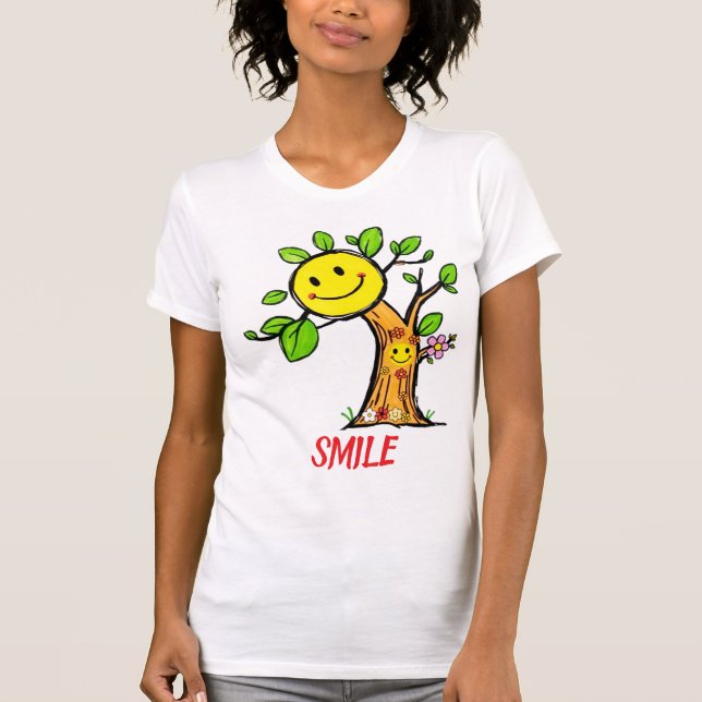 "Smile Tree" Positive Vibes  T-Shirt (Front)