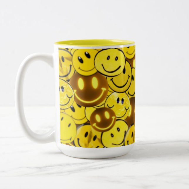 Smile Two-Tone Coffee Mug (Left)
