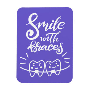 Smile With Braces   Smiling Teeth Magnet