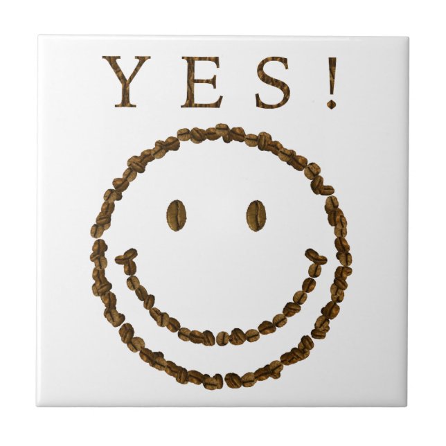 Smile with Coffee Beans Tile (Front)