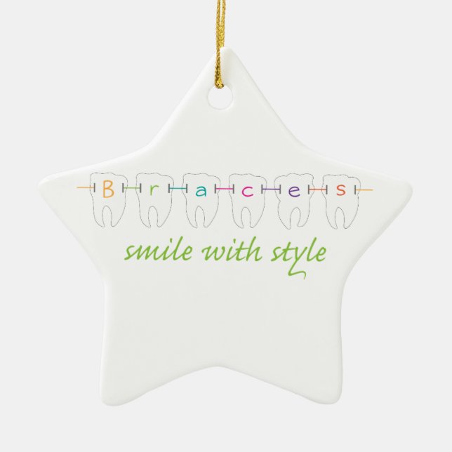 Smile With Style Ceramic Tree Decoration (Front)