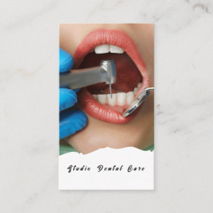 Smile Woman Healthy White Teeth Dental Business Ca Business Card