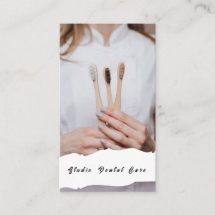 Smile Woman Healthy White Teeth Dental Business Ca Card