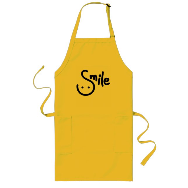 Smile writing long apron (Front)