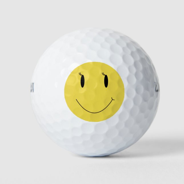 Smile  Yellow face 006 Golf Balls (Front)
