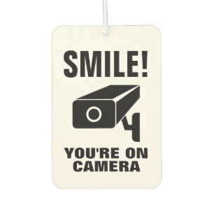 Smile Your On Camera funny video monitoring car Car Air Freshener