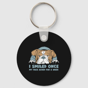 Smiled Once My Face Ached For A Week - English Bul Key Ring