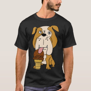 Smilemoretees  English Bulldog Ice Cream T-Shirt