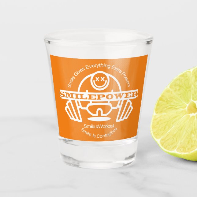 Smilepower  shot glass (Front)