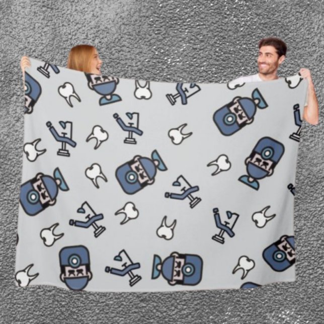Smiles All Around – Dentist Fleece Blanket (Creator Uploaded)