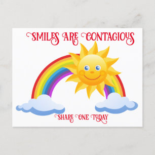 Smiles Are Contagious Holiday Postcard
