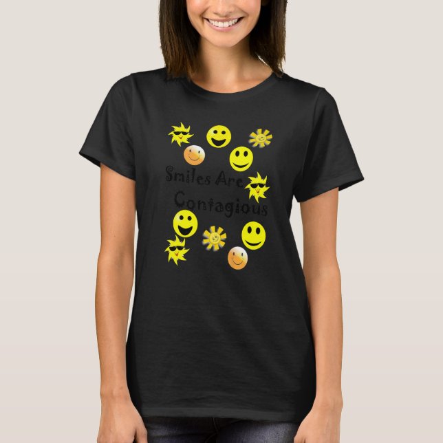 Smiles Are Contagious Multi Smiles T-Shirt (Front)