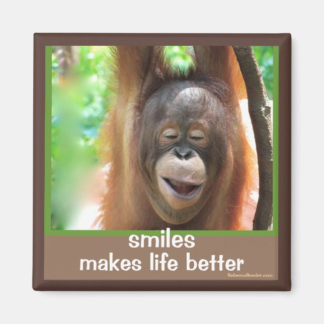Smiles make life better magnet (Front)
