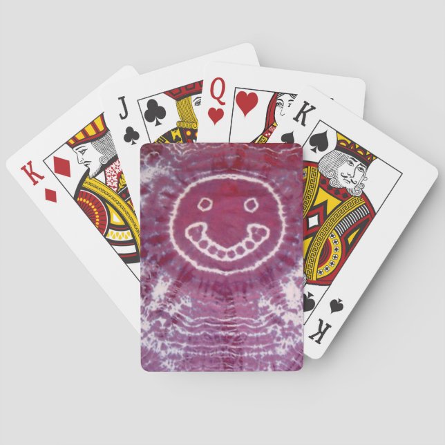 Smiles Tie Dye Bicycle Playing Cards (Back)