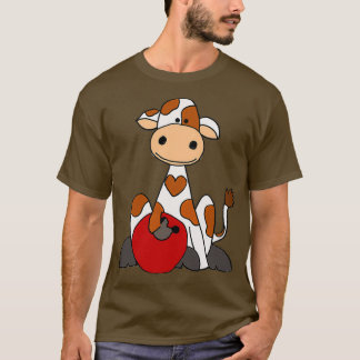 Smilesanim Funny Brown White Cow T T-Shirt