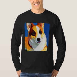 Smileteespets Welsh Corgi Puppy Dog Cubism Art T-Shirt