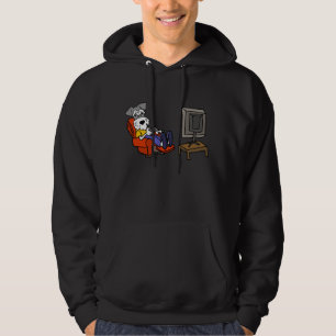 Smileteespetsa Funny Schnauzer Dog Watching TV Car Hoodie