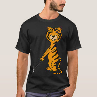 Smiletodaytees Cool Tiger Cat Playing Golf  T-Shirt
