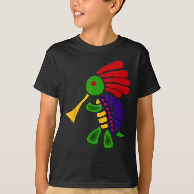 Smiletodaytees Funky Turtle Dancing Kokopelli  T-Shirt (Front)