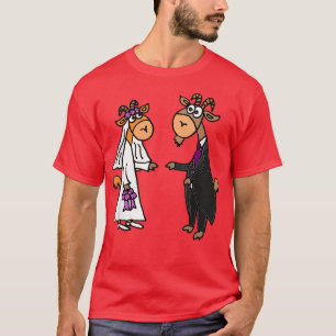 Smiletodaytees Goat Bride and Groom Wedding  T-Shirt