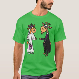 Smiletodaytees Goat Bride and Groom Wedding  T-Shirt
