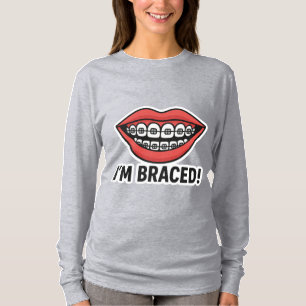 Smiley Braces Fun Sticker – Colourful Lips  T-Shirt