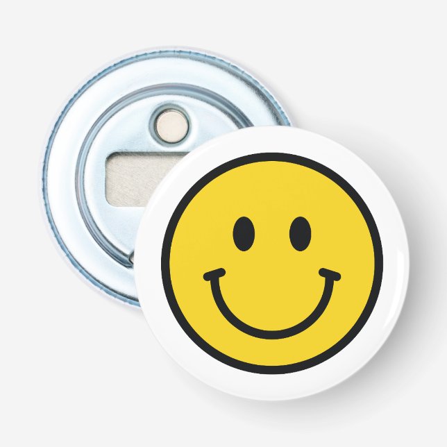 Smiley face bottle opener. Fun emoji  Opener (Front)