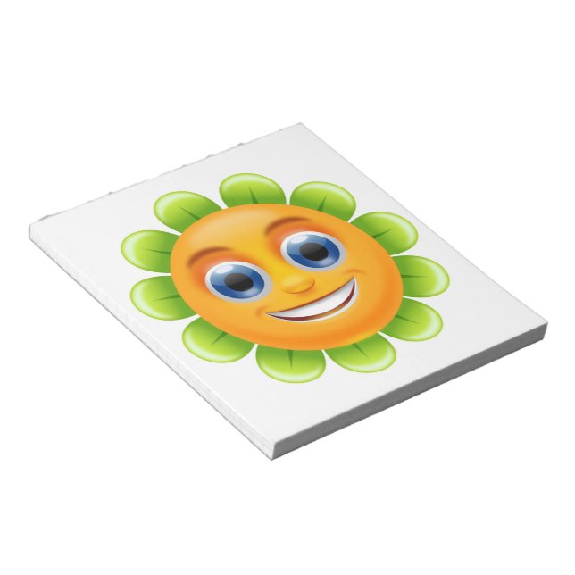 SMILEY FACE FLOWER NOTEPAD (Angled)