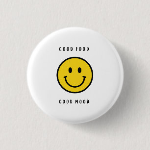 Smiley face gift, emoji face 3 cm round badge