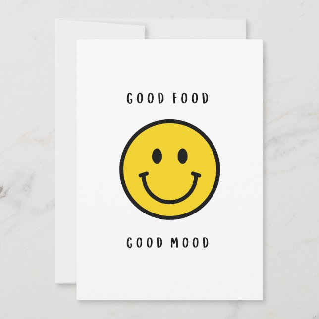 Smiley face gift, emoji face  invitation (Front)