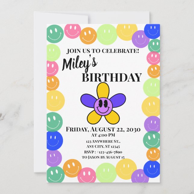 Smiley Face Invitation (Front)