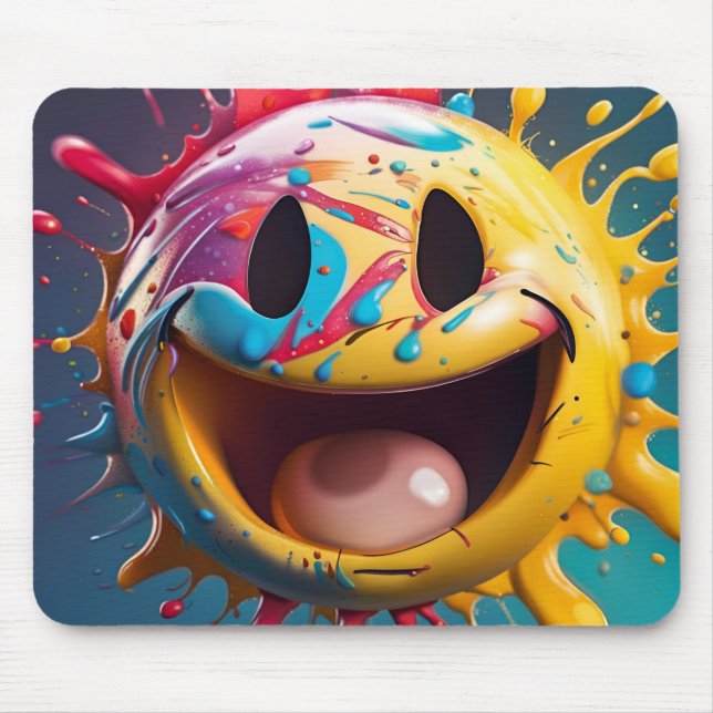 smiley face mouse pad (Front)
