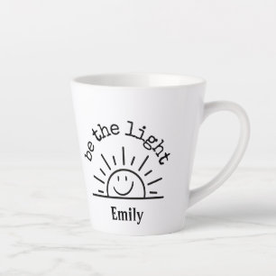 SMILEY FACE SUNSHINE PERSONALIZED LATTE MUG
