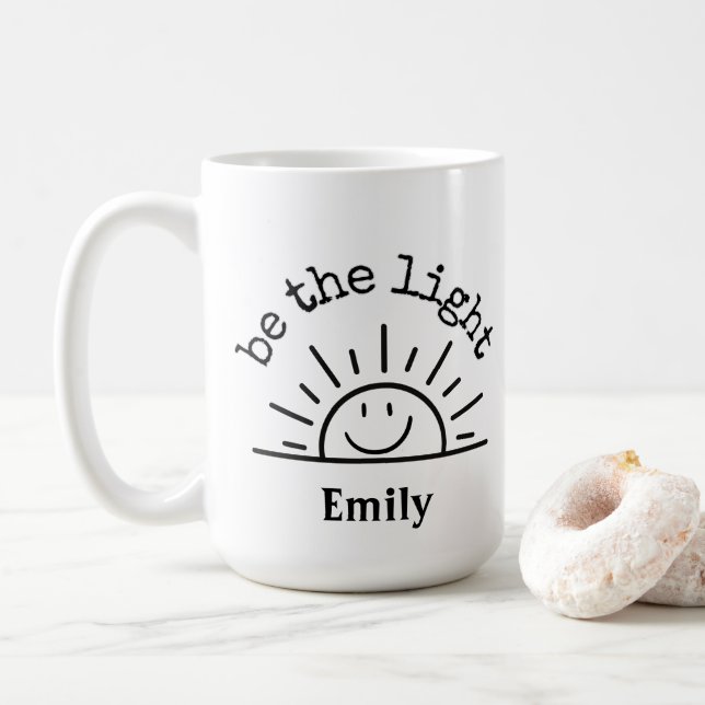 SMILEY FACE SUNSHINE PERSONALIZED MUG (With Donut)