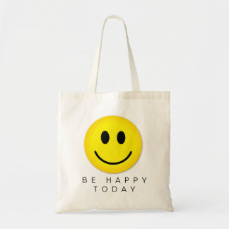 Smiley face tote bag