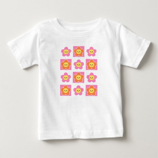 smiley flower baby t-shirt (Front)