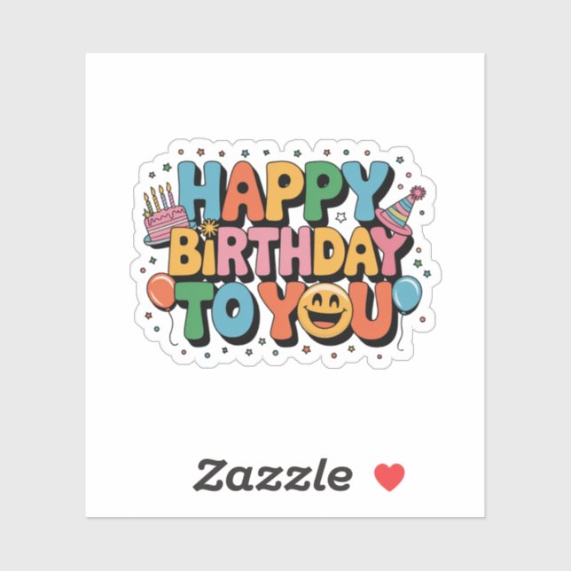 Smiley Happy Birthday (Sheet)