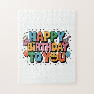 Smiley Happy Birthday Jigsaw Puzzle