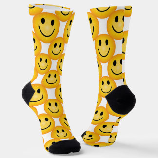 Smiley Happy Face Emoji Printed Gift Socks
