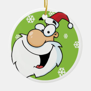 Smiley Santa Keepsake Holiday Ornament