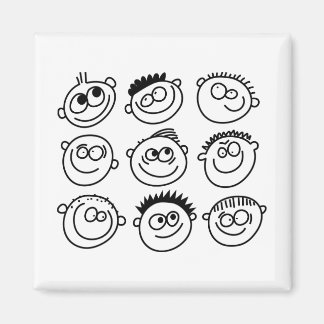 Smilie Faces Magnet