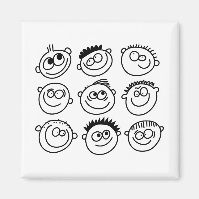 Smilie Faces Magnet (Front)