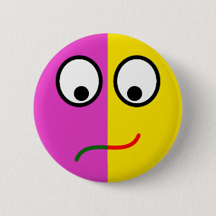 Smilie lauchen wines laughing crying 6 cm round badge