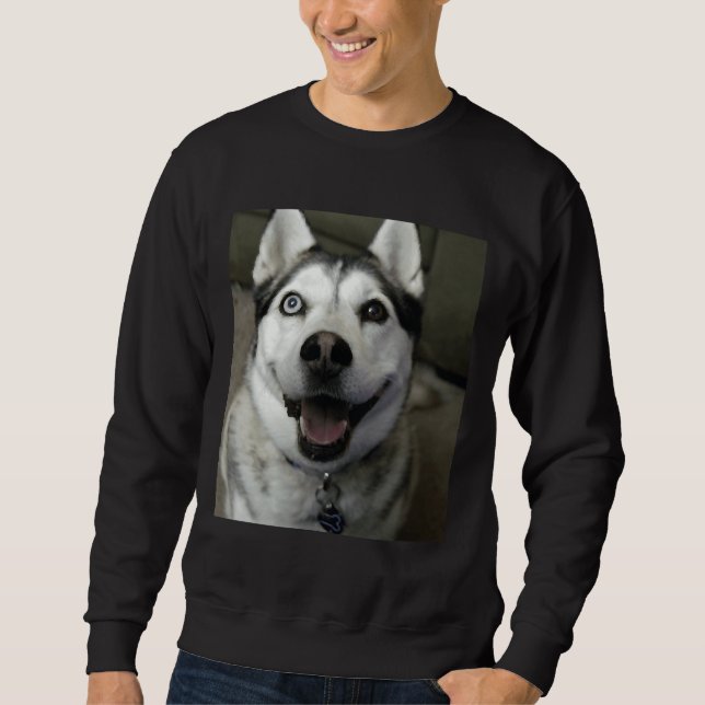 Smilin  Husky Long Sweatshirt (Front)