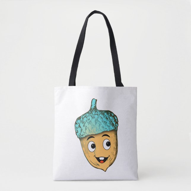Smiling Acorn Forest Friend Tote Bag (Front)