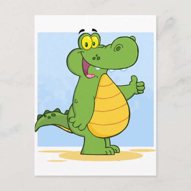 Smiling Alligator Or Crocodile Postcard (Front)