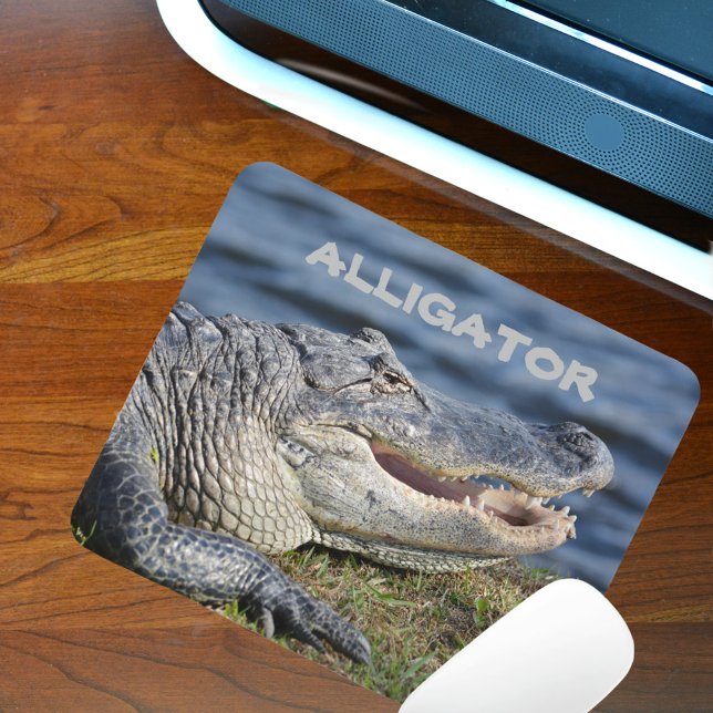 Smiling American Alligator Wildlife Customisable Mouse Pad (Creator Uploaded)