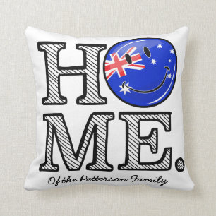 Smiling Australian Flag Housewarming Cushion